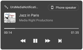带进度条的媒体通知