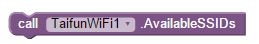 AvailableSSIDs方法积木