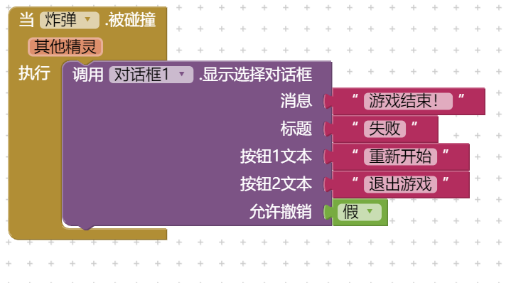 游戏结束对话框